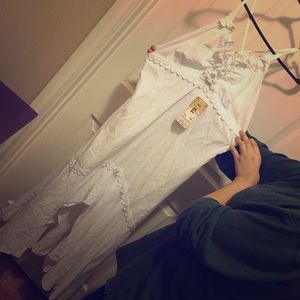 Never worn all white butterfly dress